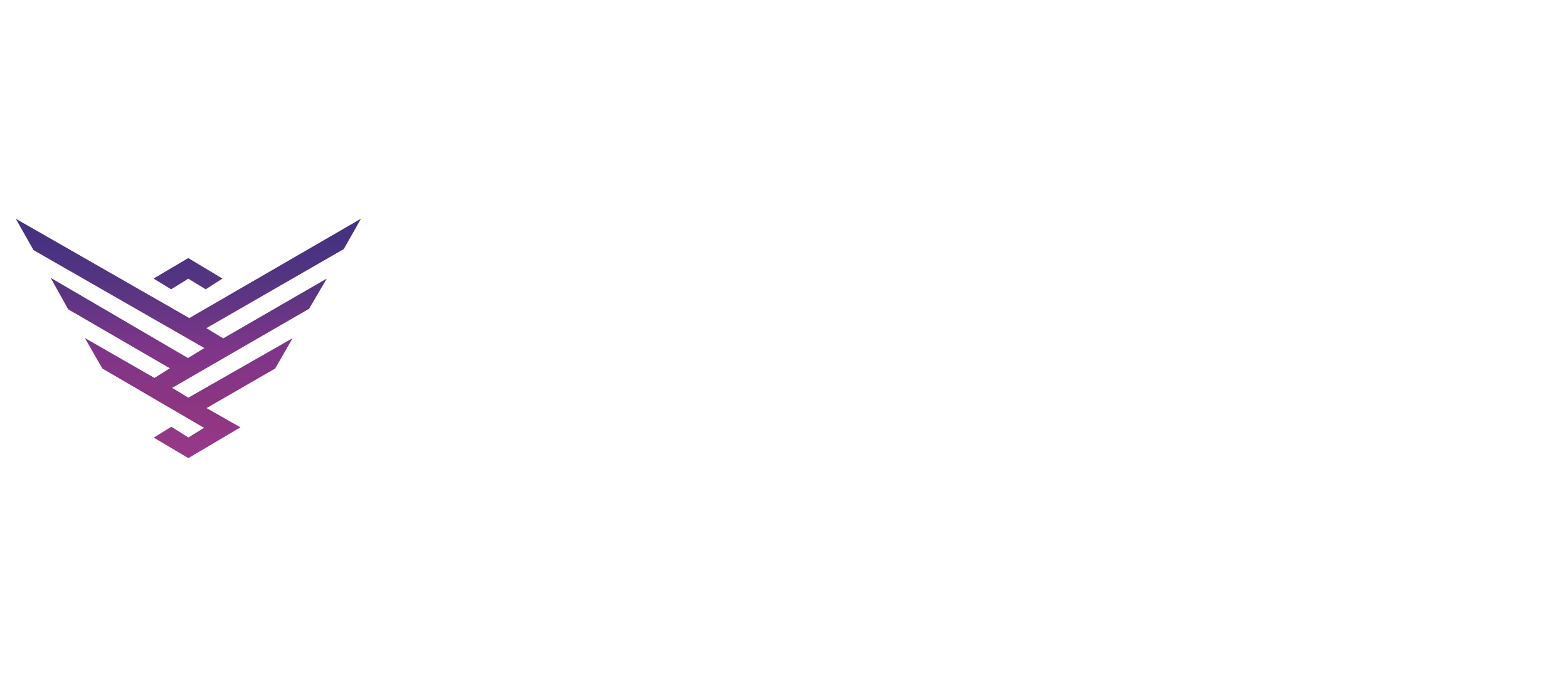 The SocialHawks Creative Agency white logo with purple hawk icon